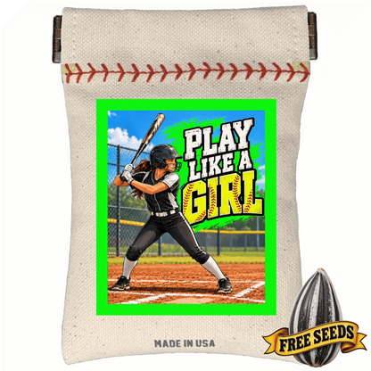 Play Like A Girl Softball Seed Sack