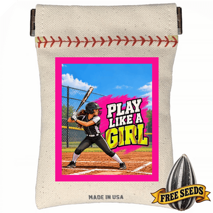 Play Like A Girl Softball Seed Sack
