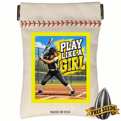 Play Like A Girl Softball Seed Sack
