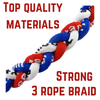 3-Rope Sport Titanium Braided Necklace & Bracelet Set