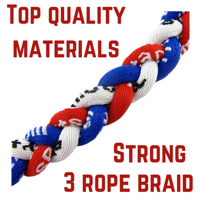 3-Rope Sport Titanium Braided Necklace & Bracelet Set