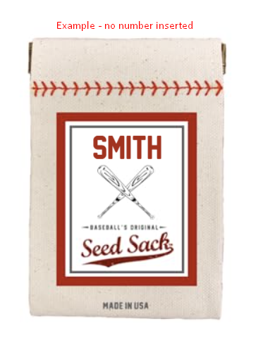 Personalized Softball Seed Sack