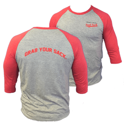 Baseball’s Original Seed Sack “Grab Your Sack®“ 3/4 Length Baseball T
