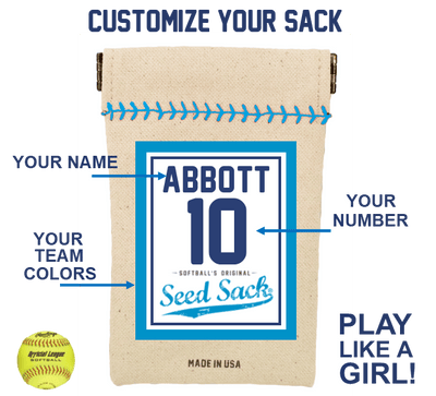 Personalized Softball Seed Sack